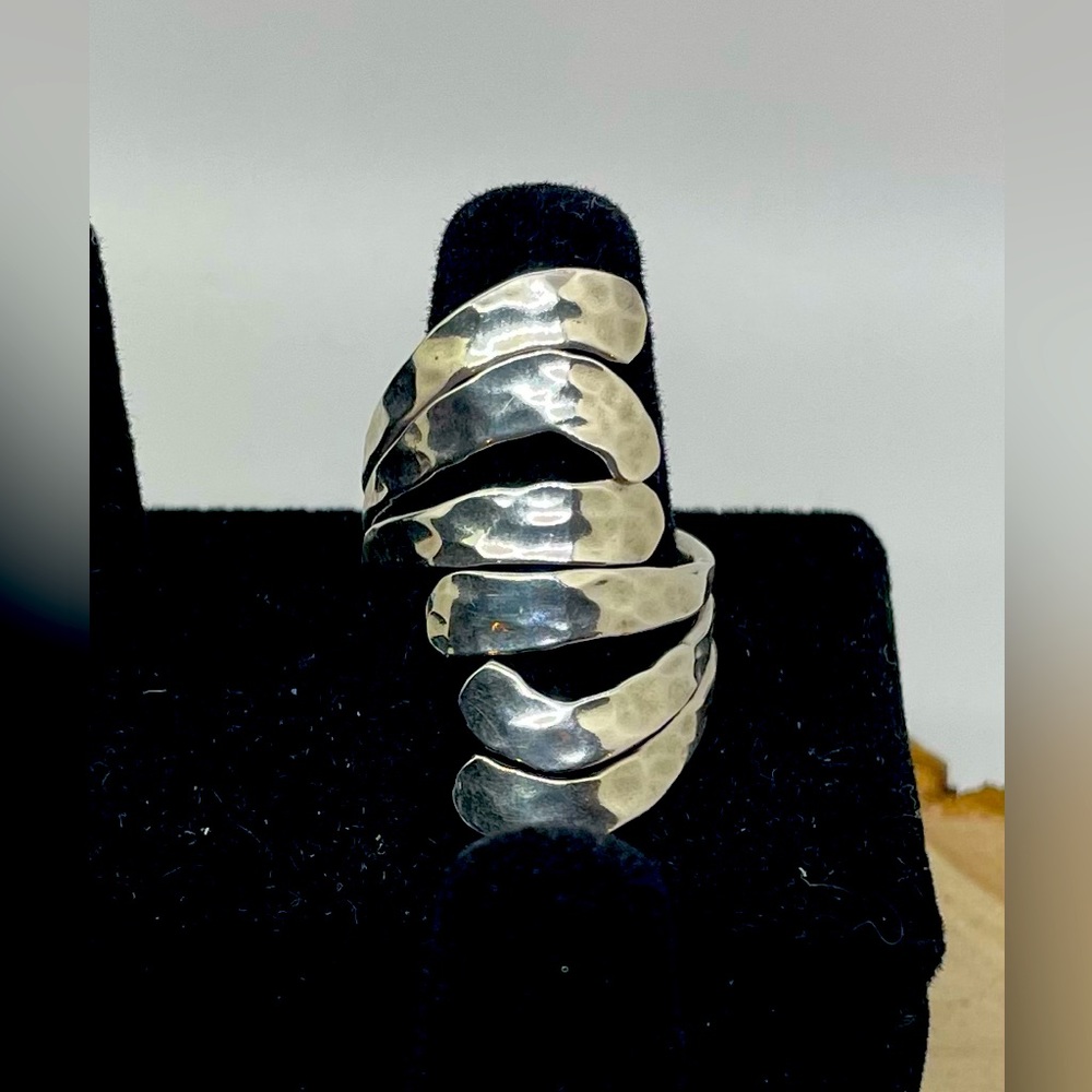 Abstract Sterling Silver Ring #modern #abstract #artdeco